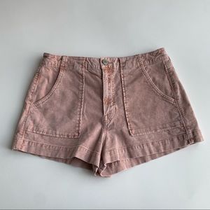 American Eagle Pink Corduroy Shorts Super Stretch High Rise Size 8